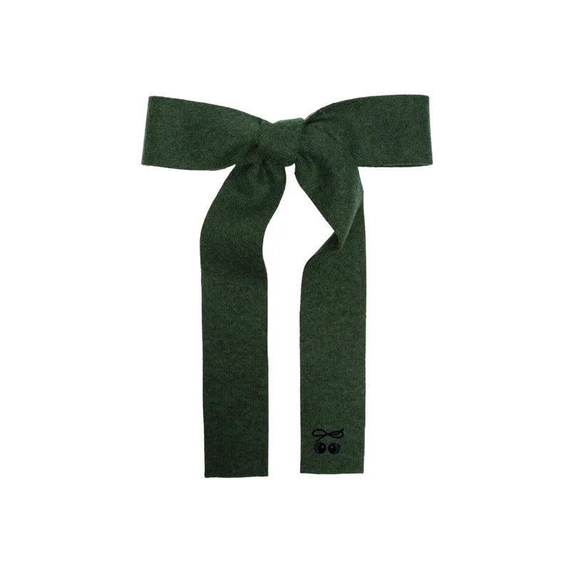 clip brushed wool long bow