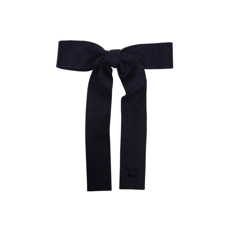 clip brushed wool long bow