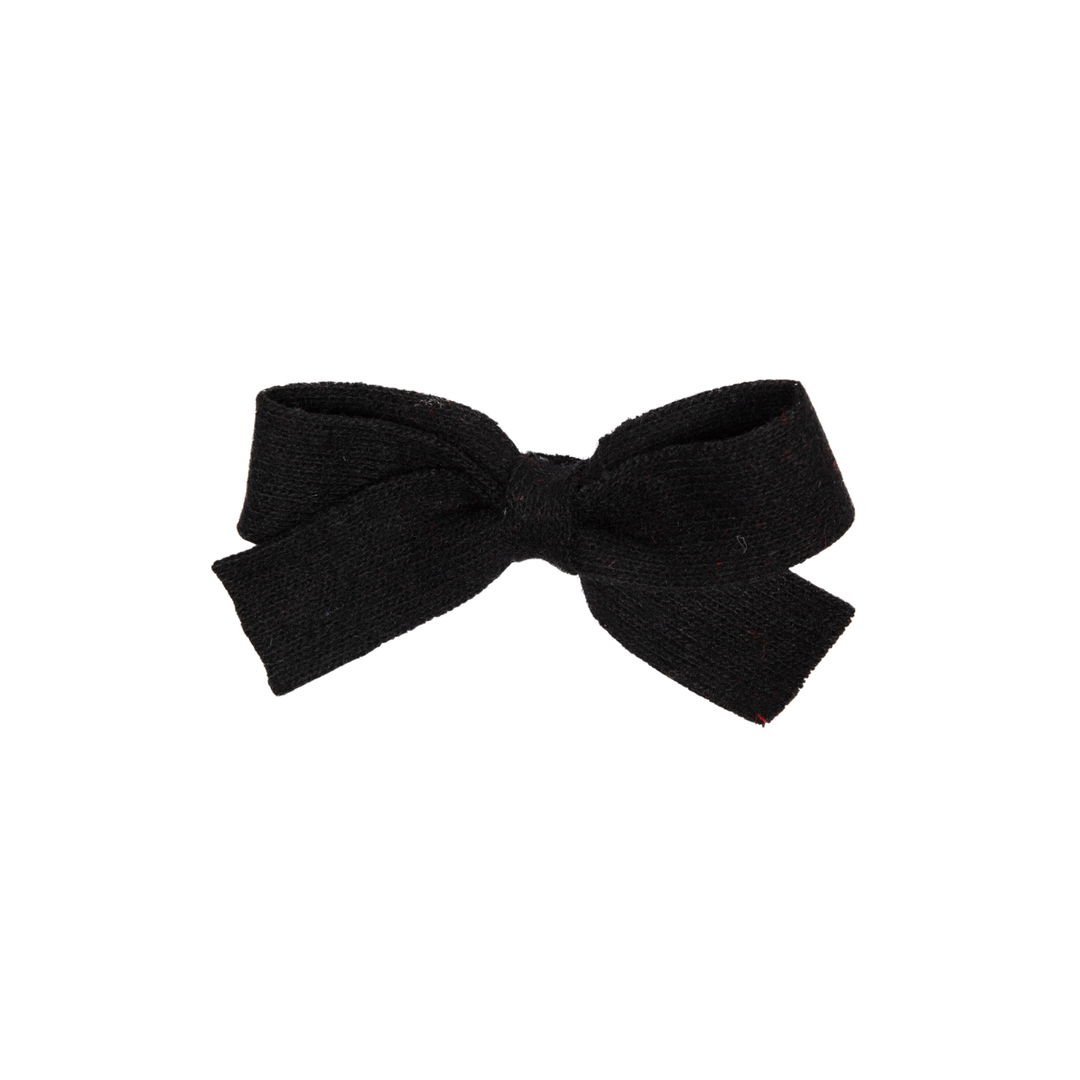 clip brushed wool small bow