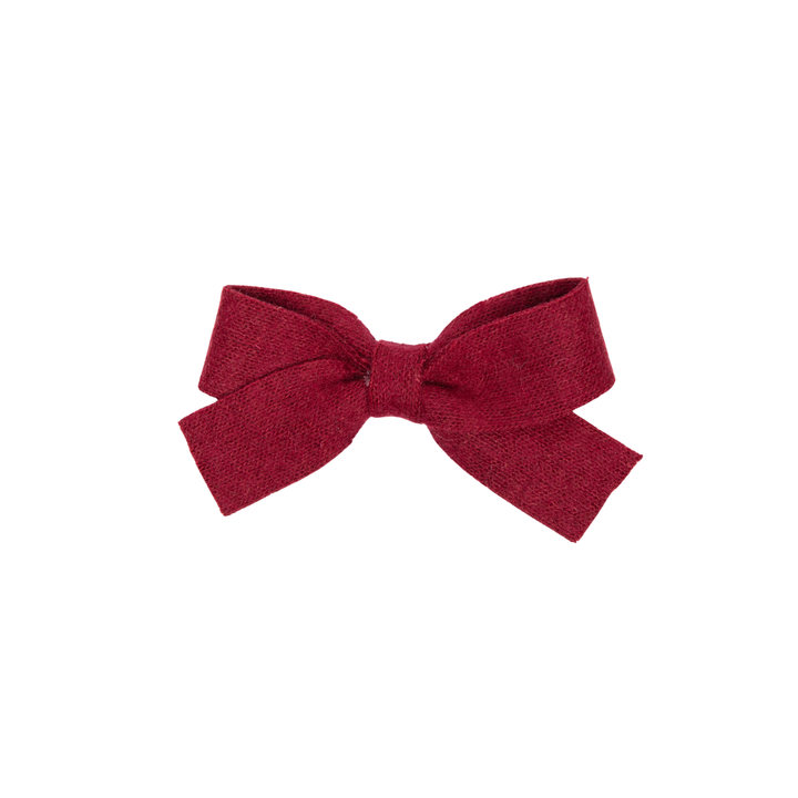 clip brushed wool small bow