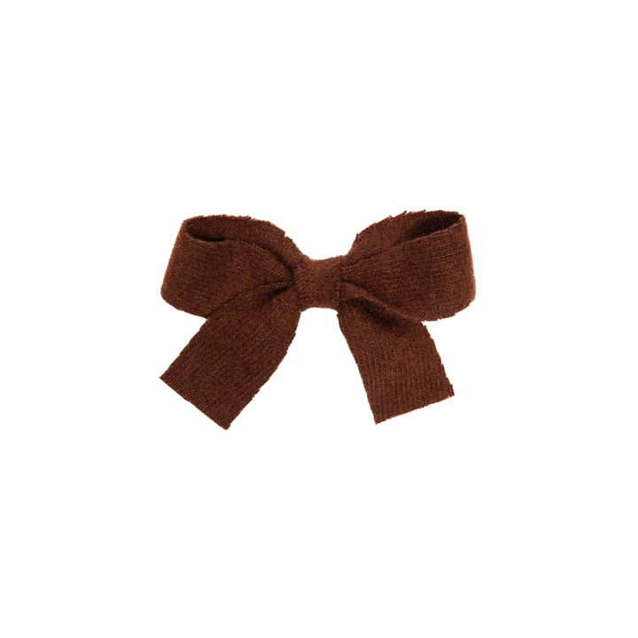clip brushed wool small bow