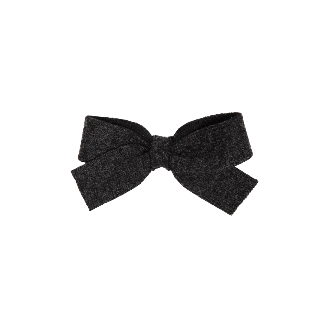 clip brushed wool small bow