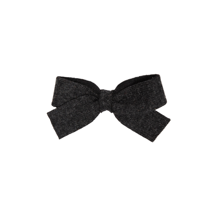 clip brushed wool small bow