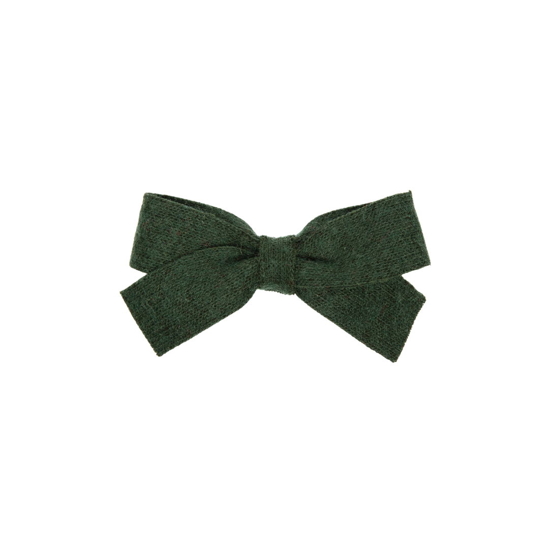 clip brushed wool small bow
