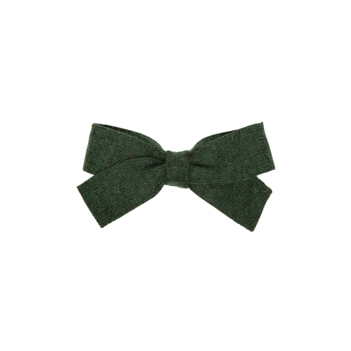 clip brushed wool small bow