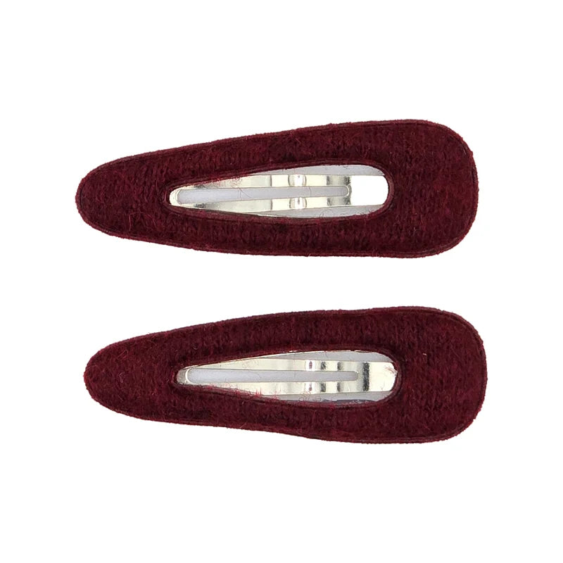 clip brushed wool small snap set