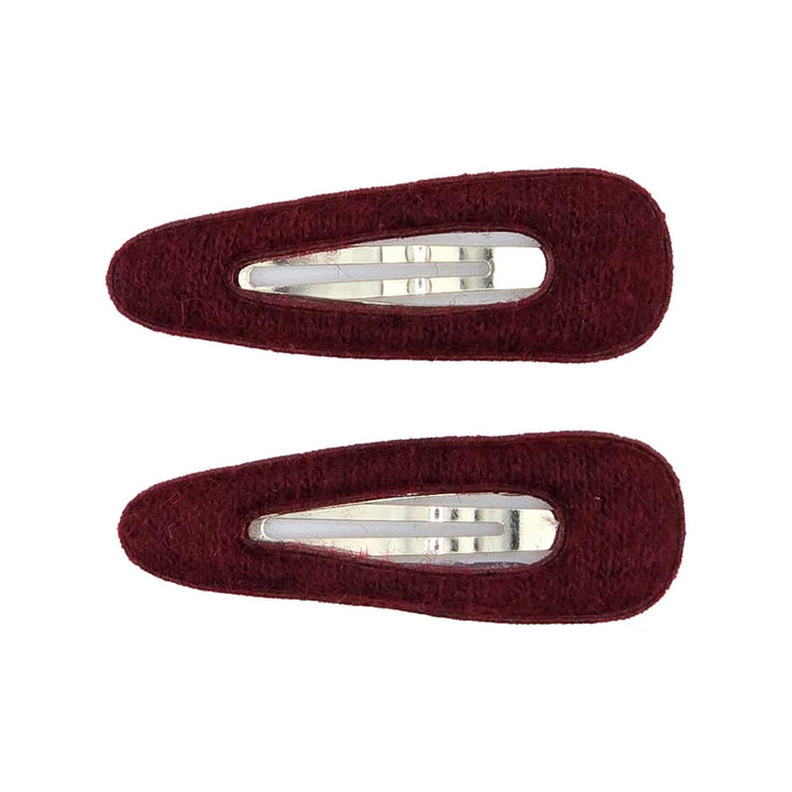 clip brushed wool small snap set