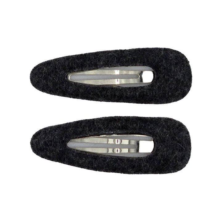clip brushed wool small snap set