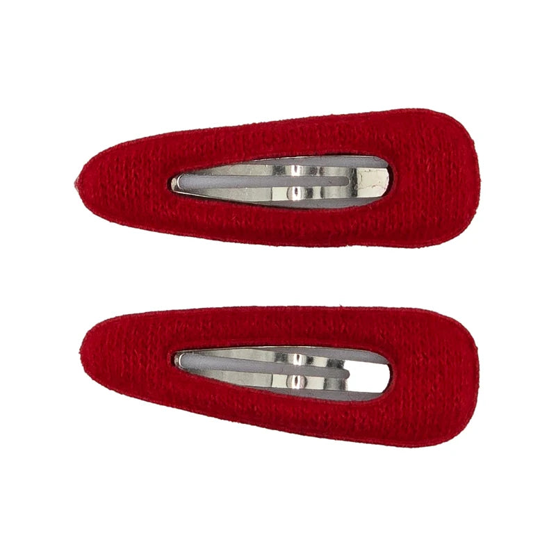 clip brushed wool small snap set