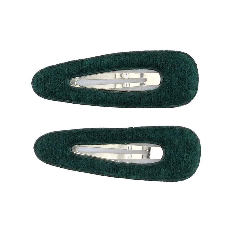 clip brushed wool small snap set