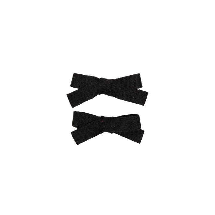 clip brushed wool mini bow set