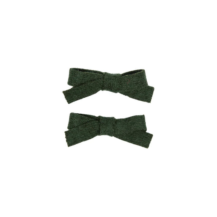 clip brushed wool mini bow set