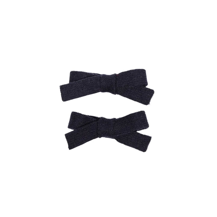 clip brushed wool mini bow set