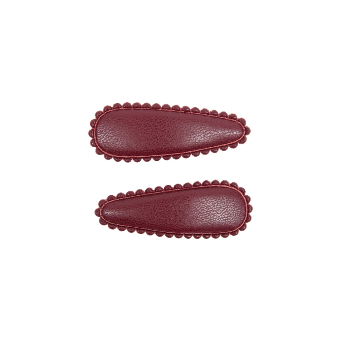 clip classic leather small covered snap set
