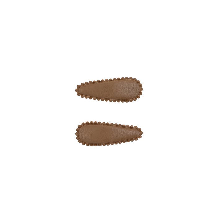 clip classic leather small covered snap set