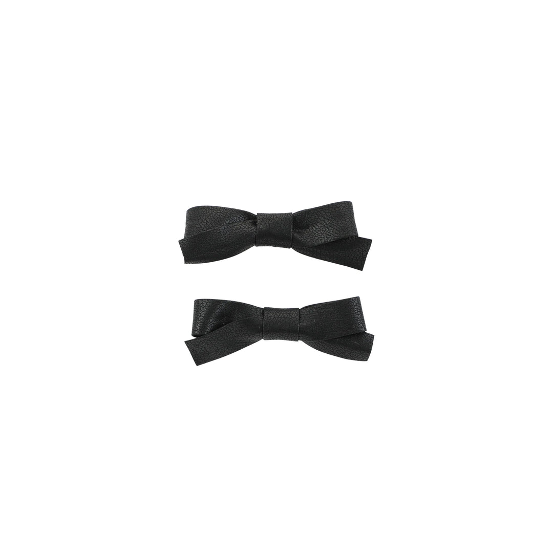 clip classic leather mini bow set