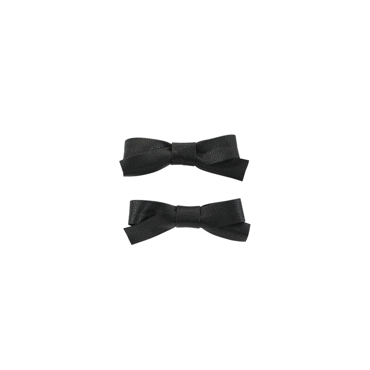 clip classic leather mini bow set