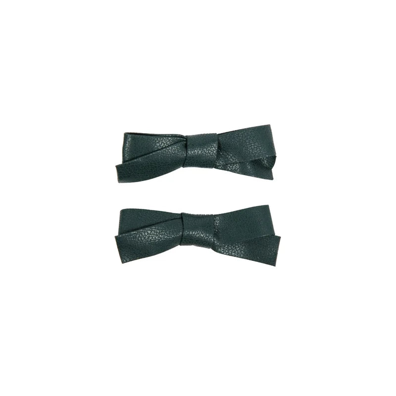 clip classic leather mini bow set