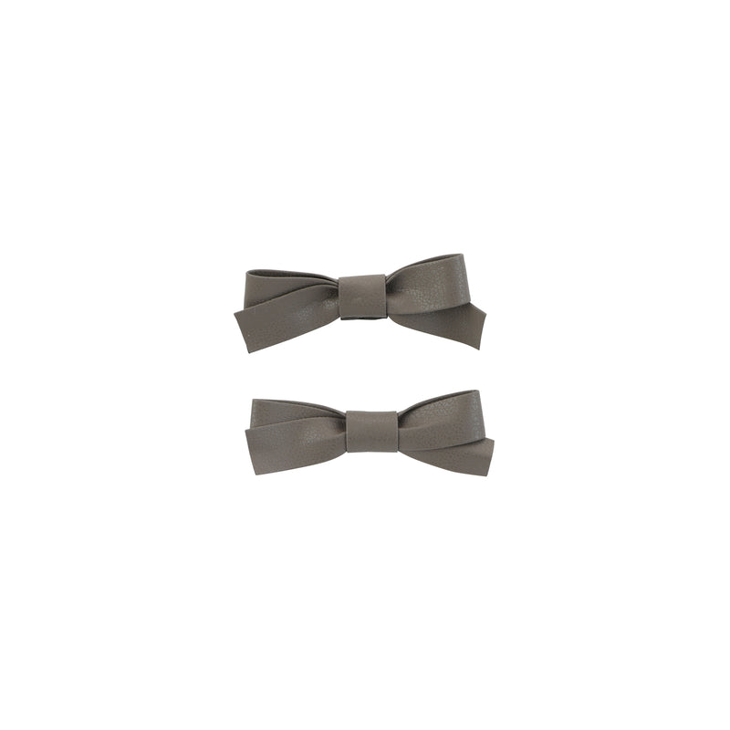 clip classic leather mini bow set