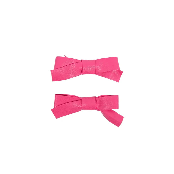 clip classic leather mini bow set