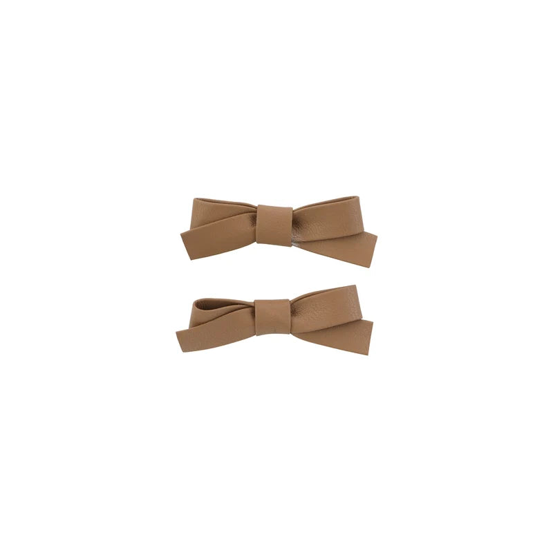 clip classic leather mini bow set