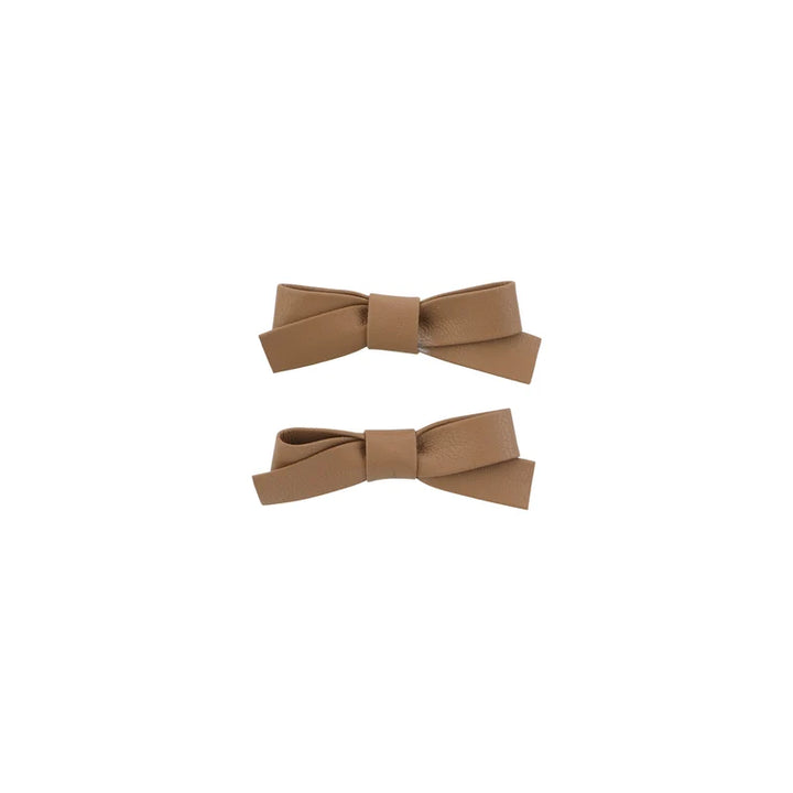 clip classic leather mini bow set