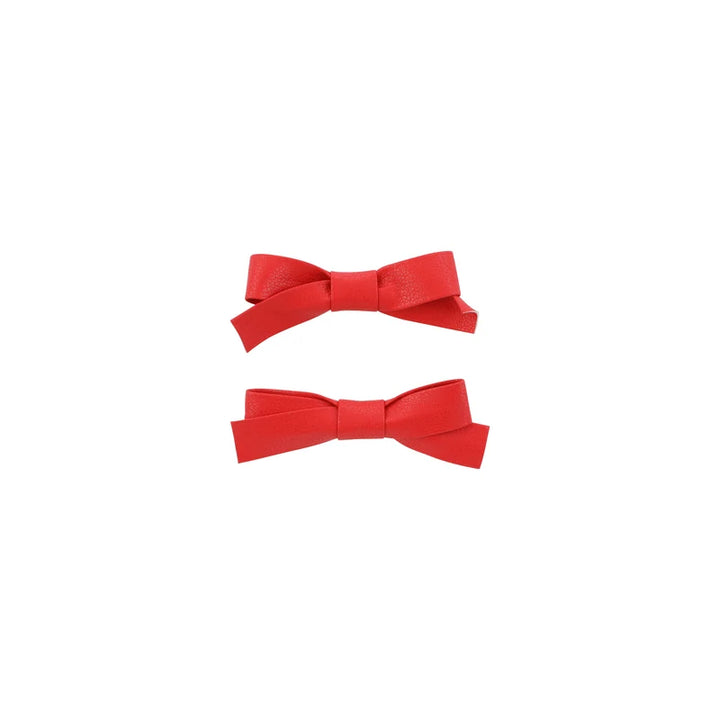 clip classic leather mini bow set