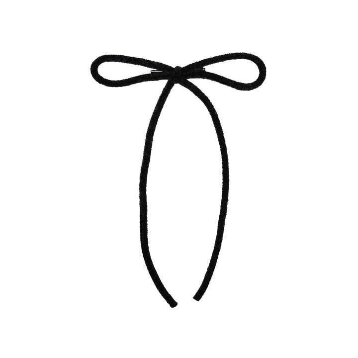 clip velvet cord long bow