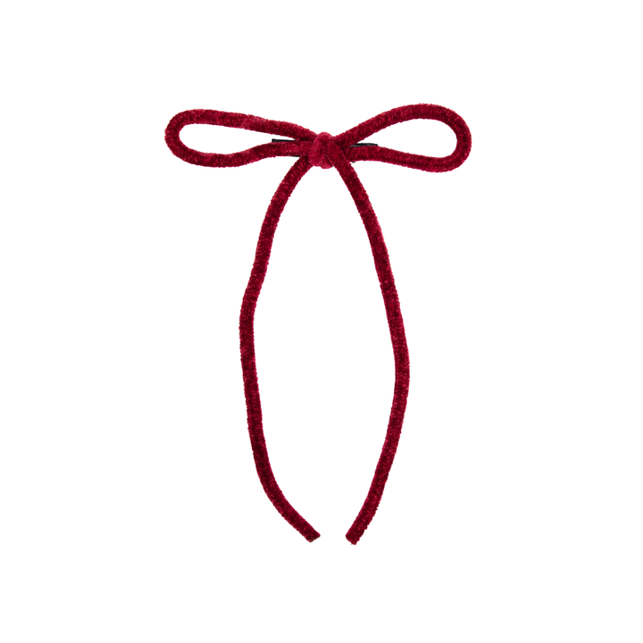 clip velvet cord long bow
