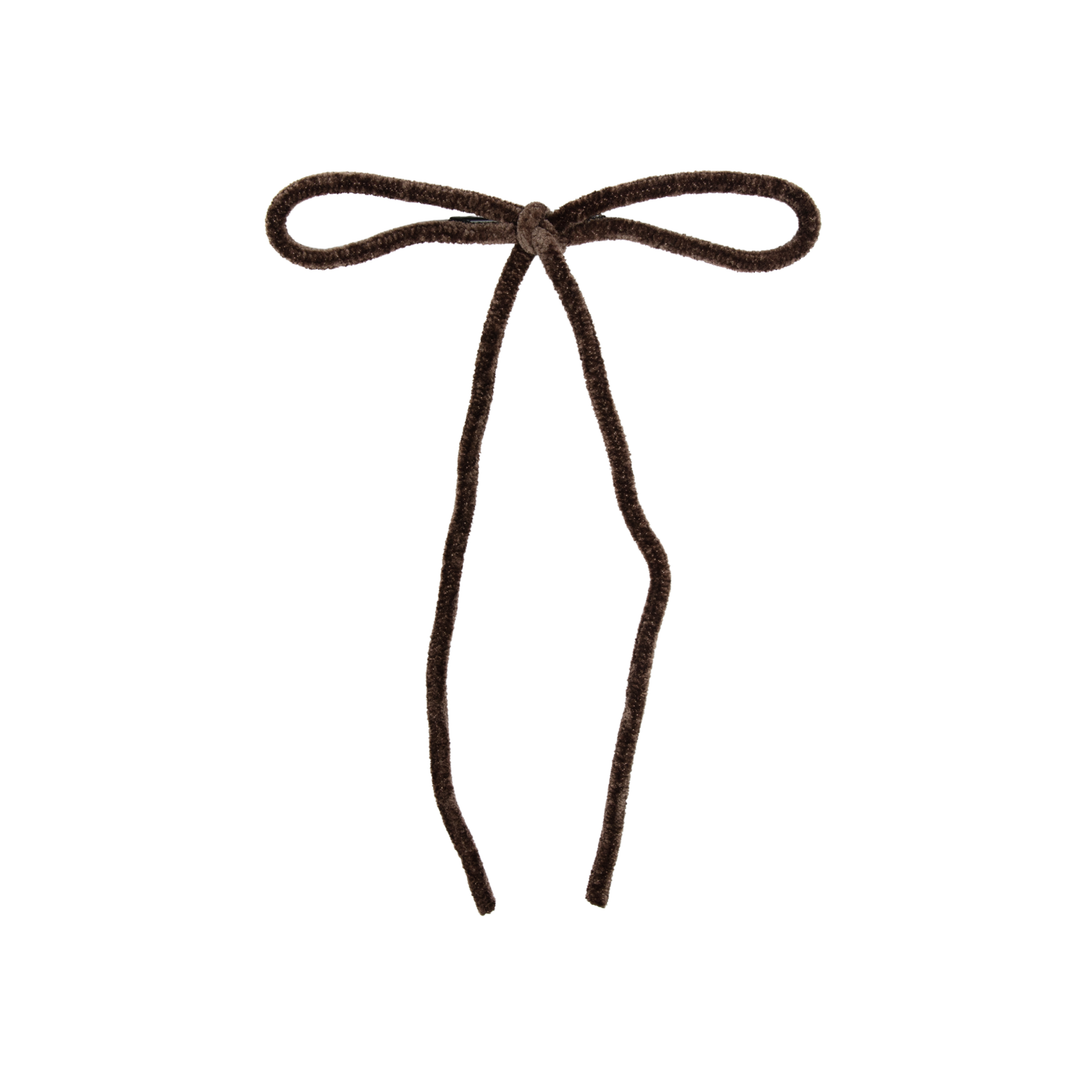 clip velvet cord long bow
