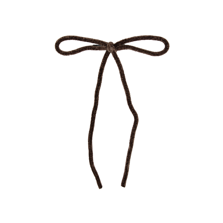 clip velvet cord long bow