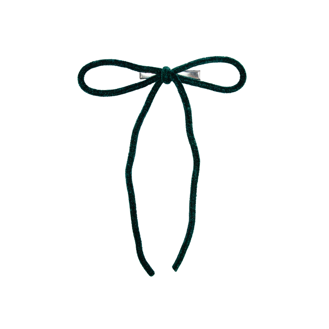 clip velvet cord long bow
