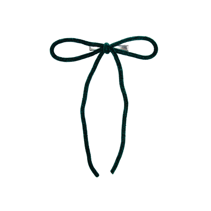 clip velvet cord long bow