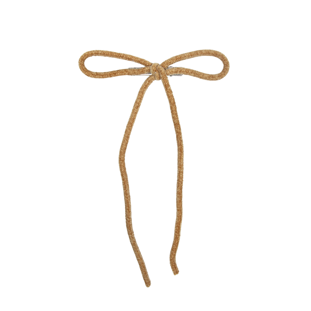 clip velvet cord long bow