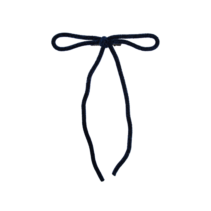clip velvet cord long bow