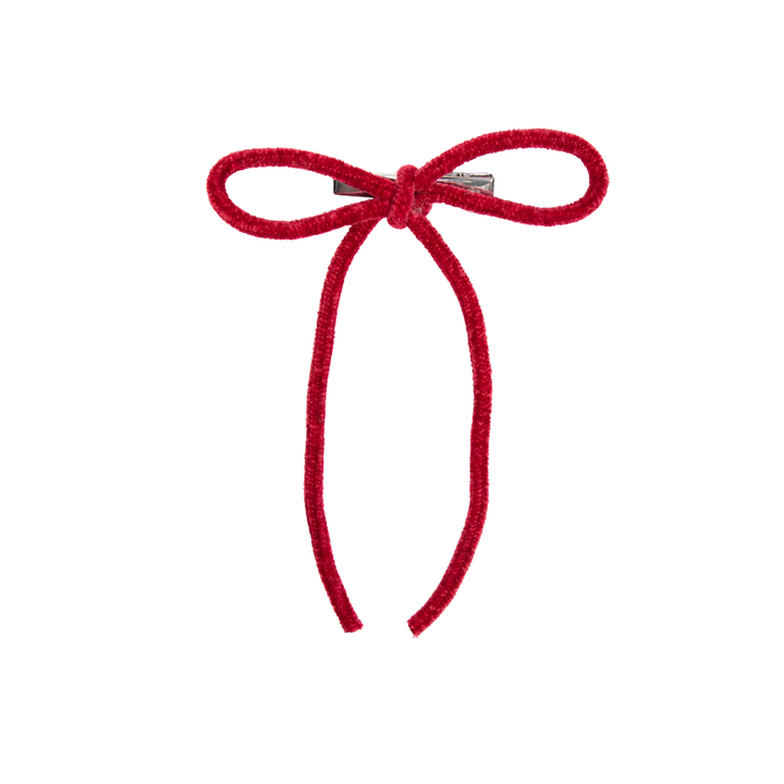 clip velvet cord long bow