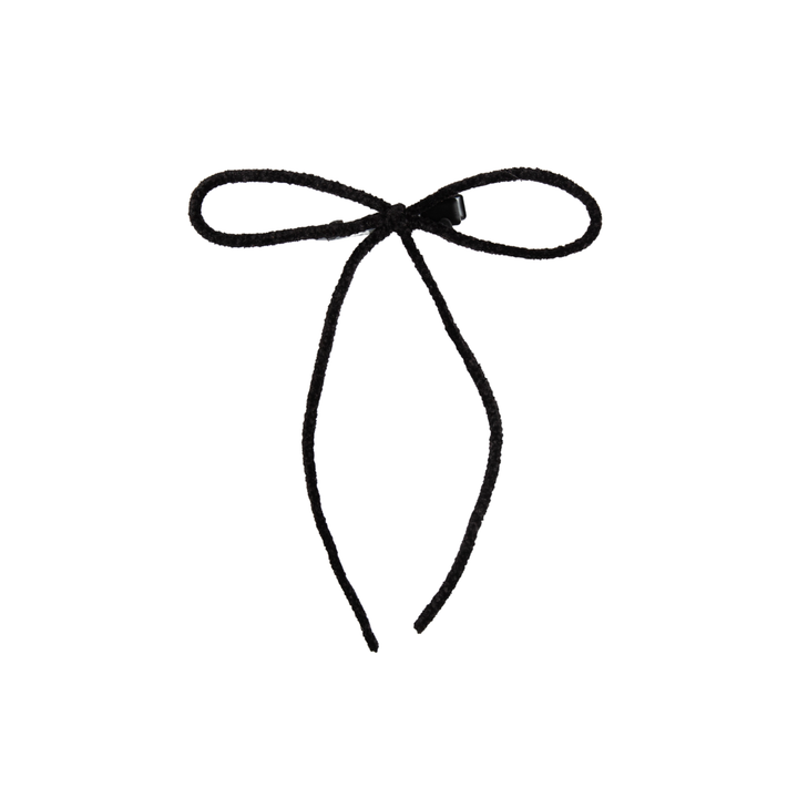 clip velvet cord medium bow