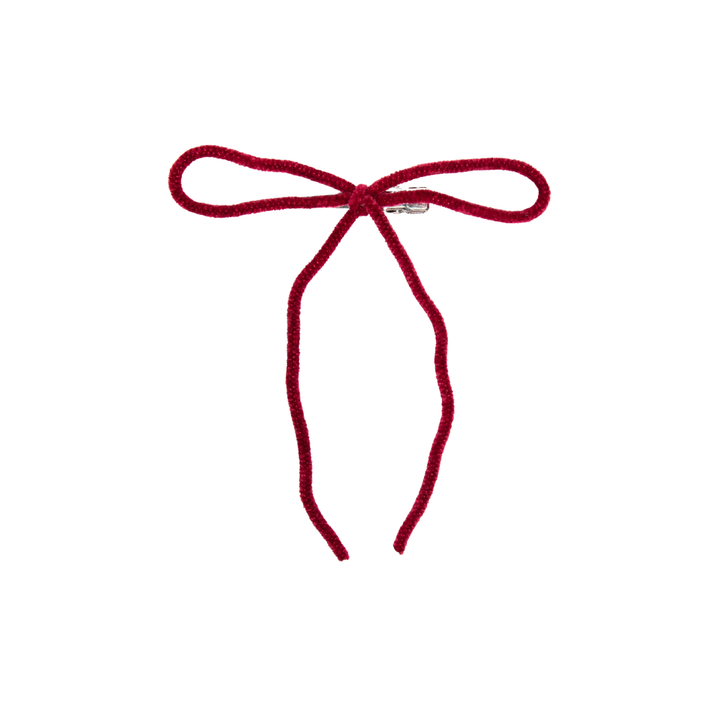 clip velvet cord medium bow
