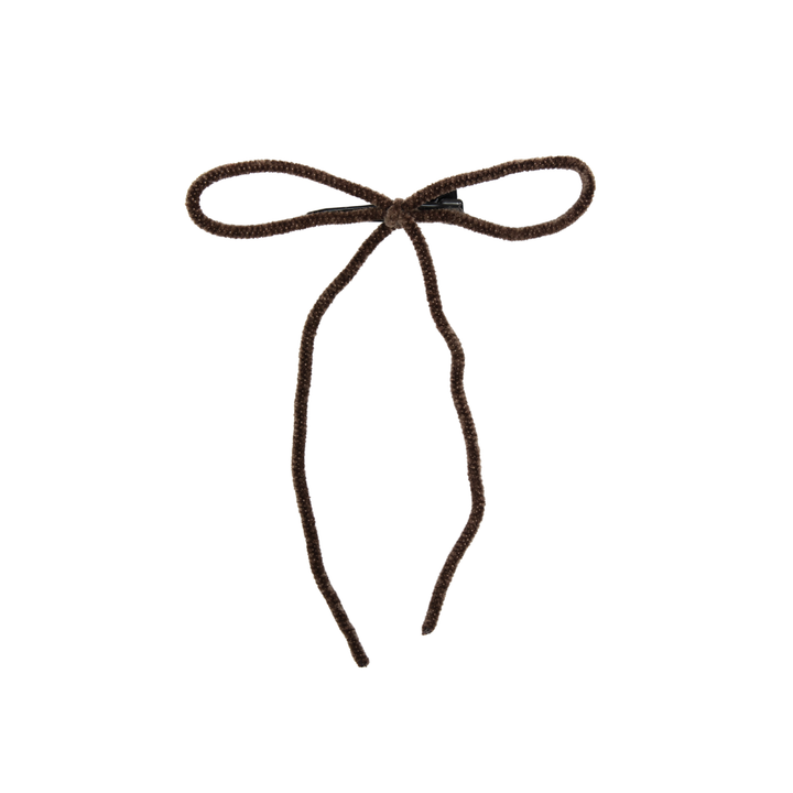 clip velvet cord medium bow