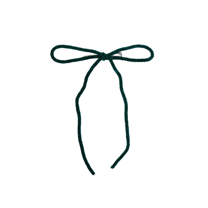 clip velvet cord medium bow
