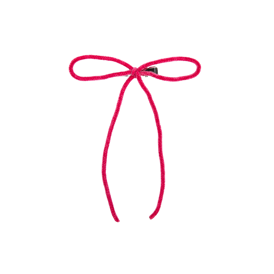 clip velvet cord medium bow