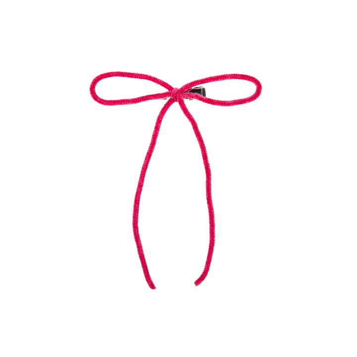 clip velvet cord medium bow