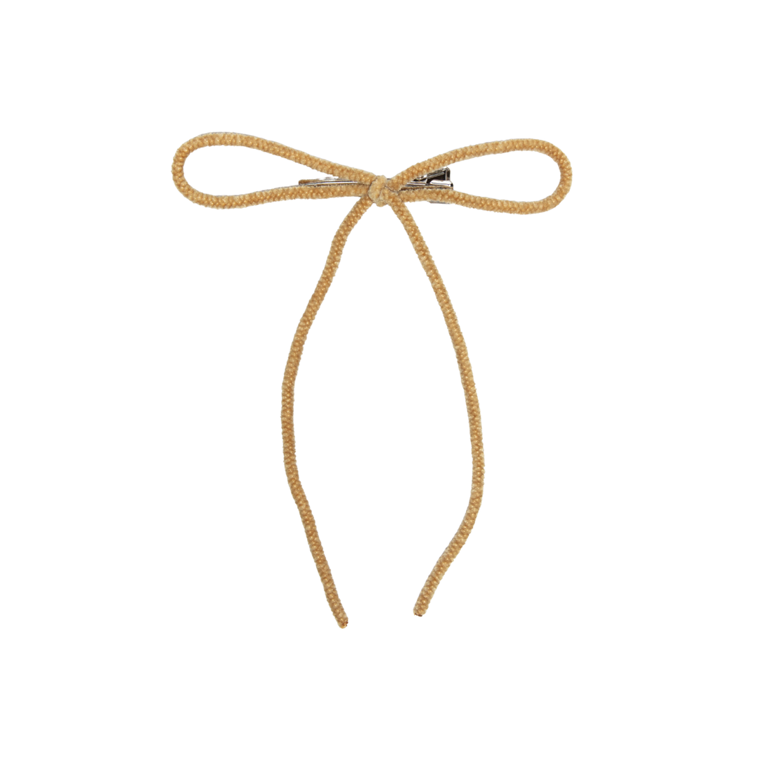 clip velvet cord medium bow