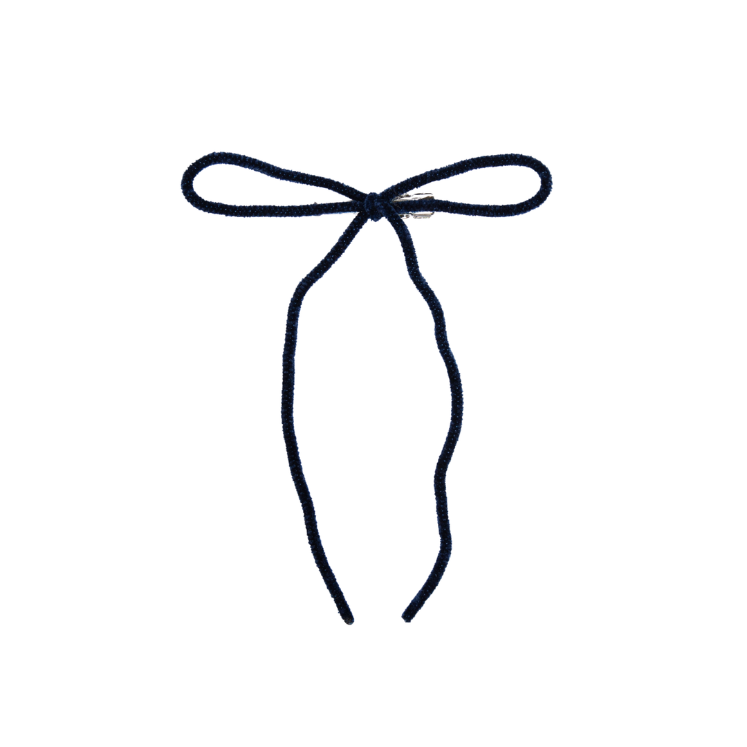 clip velvet cord medium bow