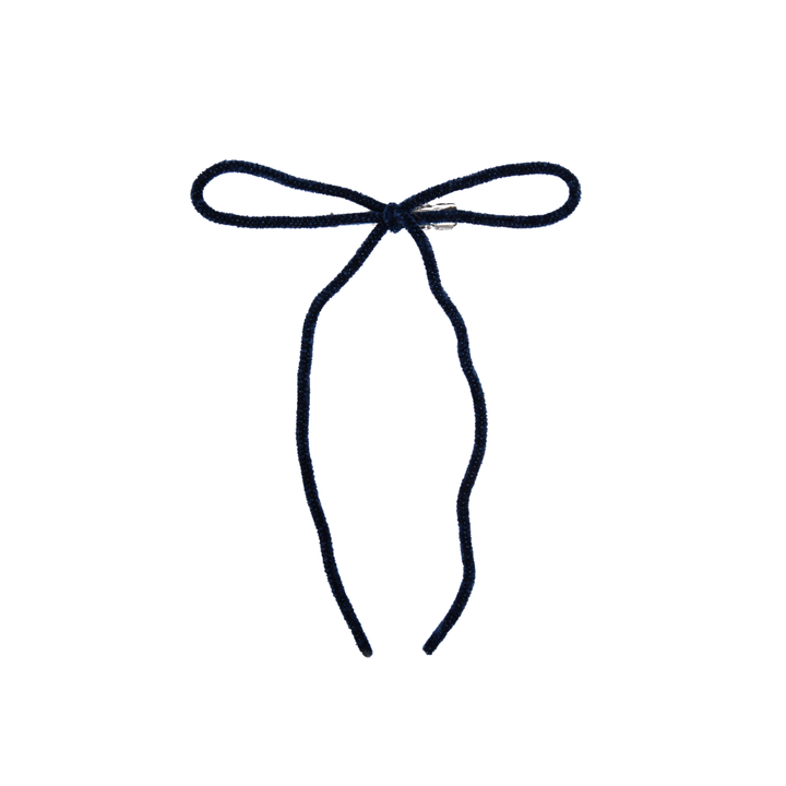 clip velvet cord medium bow