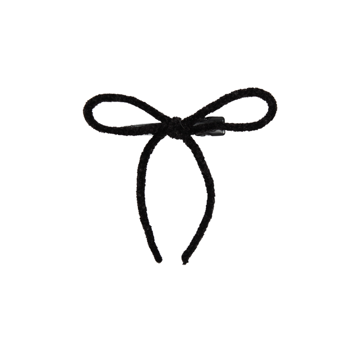 clip velvet cord small bow