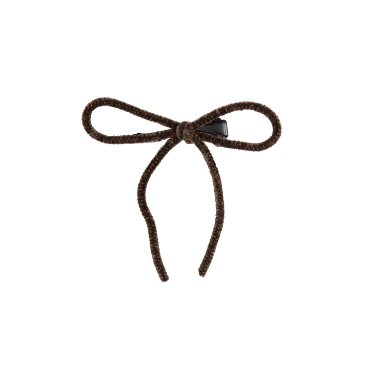 clip velvet cord small bow