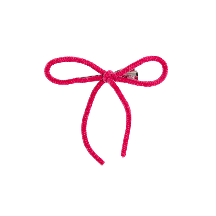 clip velvet cord small bow