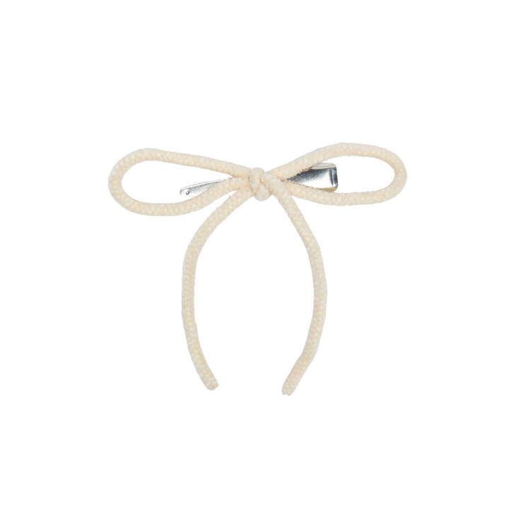 clip velvet cord small bow