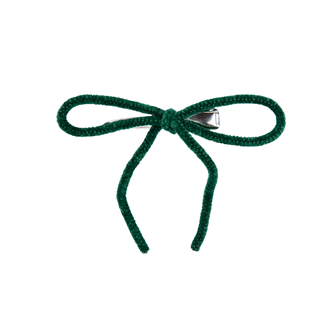 clip velvet cord small bow